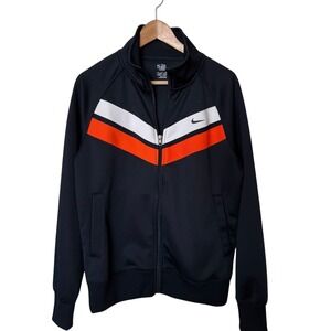 Nike Athletic Dept Track Jacket Orange White Chevron‎ Zip Up Athletic Women smal
